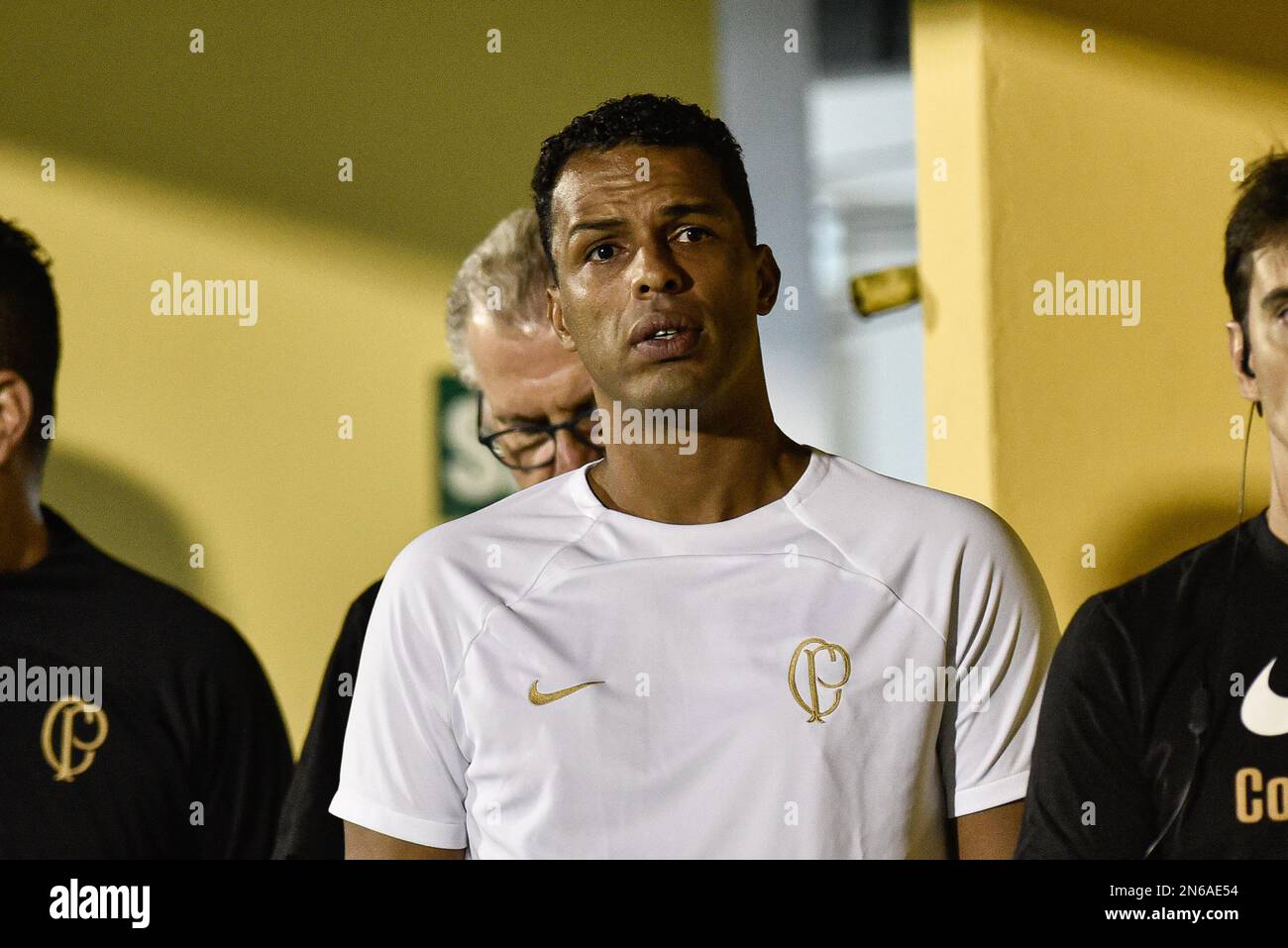 Sao Paulo, Sao Paulo, Brésil. 9th févr. 2023. (SPO) l'équipe de Sao Bernardo do Campo bat Corinthiens pour le championnat Paulista. 9 février 2023. Brésil, Sao Paulo, Sao Bernardo do Campo: Match entre Sao Bernardo FC et Corinthiens, valable pour la manche 7th du Championnat de football Paulista, Paulistao 2023, tenu à Estadio Municipal 1Ã‚Âº de Maio, à Sao Bernardo do Campo. Campo - SP, dans la nuit du jeudi, 9 février 2023. L'équipe de Sao Bernardo do Campo a gagné par le score de 2x0. Crédit: Ronaldo Barreto/Thenews2 (Credit image: © Ronaldo Barreto/TheNEWS2 via ZUMA Press Wire) E Banque D'Images