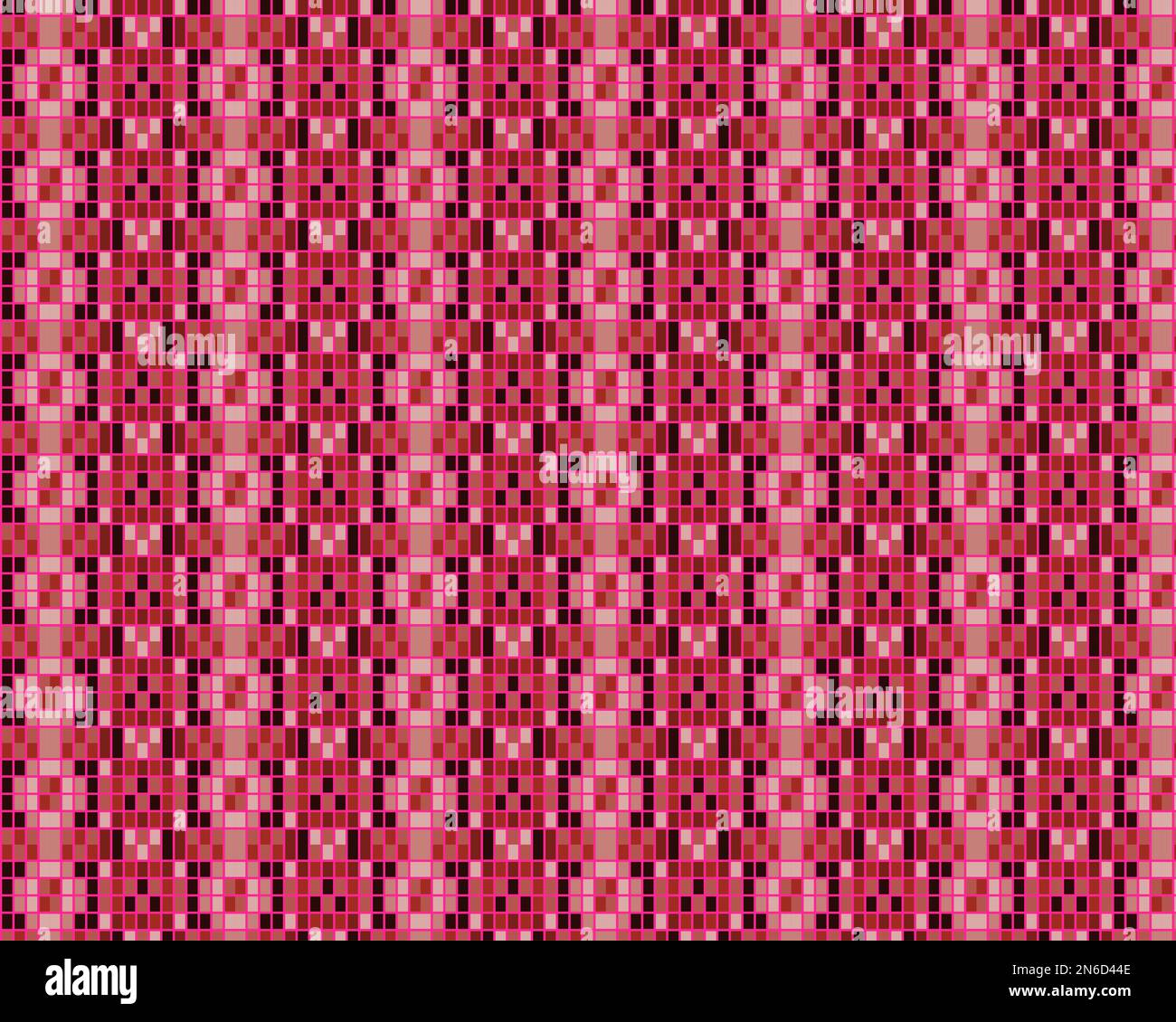 Pixels Pixelated Seamless Pattern Background Design, petits blocs pixels Seamless Pattern Banque D'Images