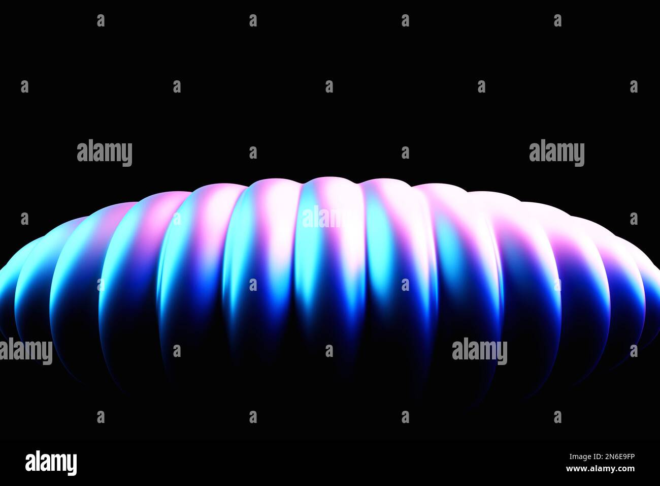 3D illustration, illusion transparente isométriques formes abstraites formes colorées entrelacées Banque D'Images