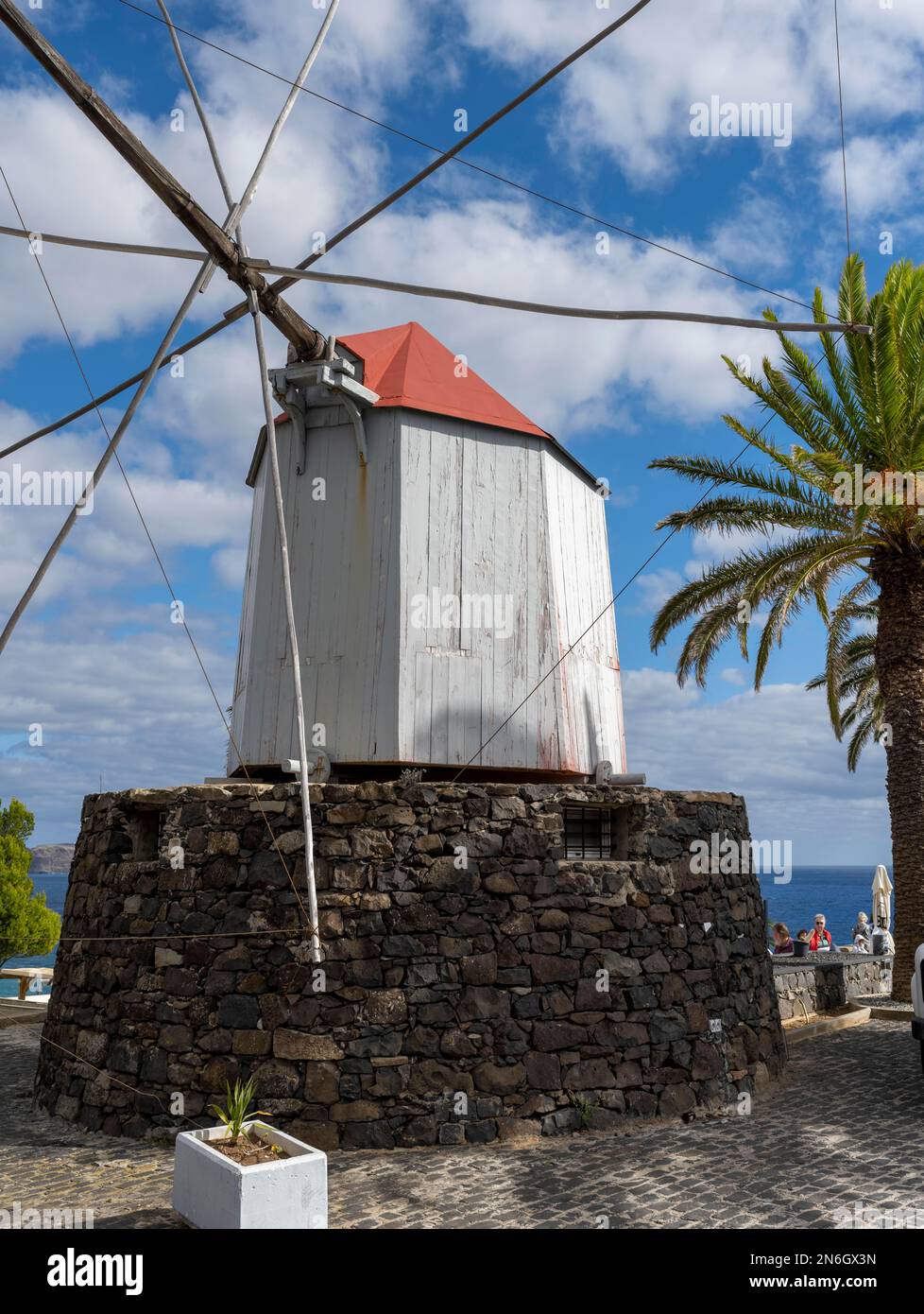 Moulin Porta Santo Island Portugal Banque D'Images