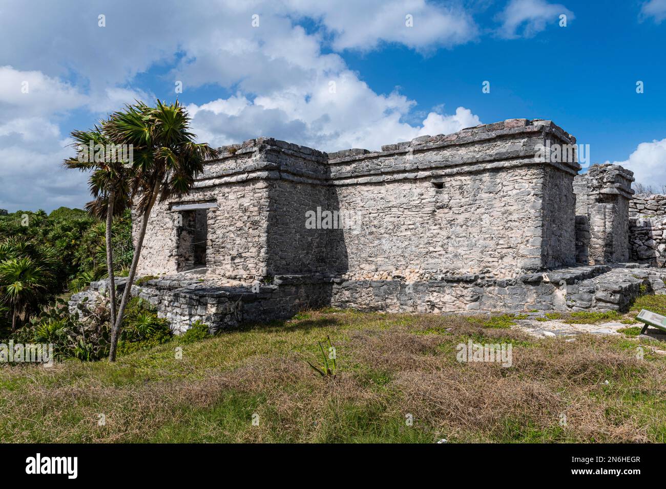 Ville fortifiée maya pré-colombienne Tulum, Quintana Roo, Mexique Banque D'Images
