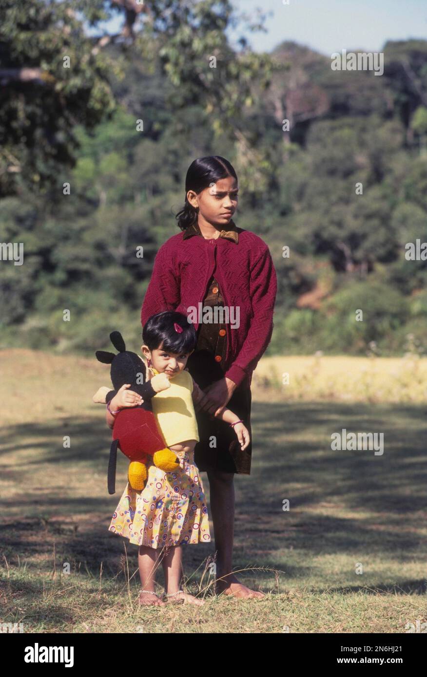 Kodava Girls, Kodagu, Coorg, Karnataka, Inde Banque D'Images