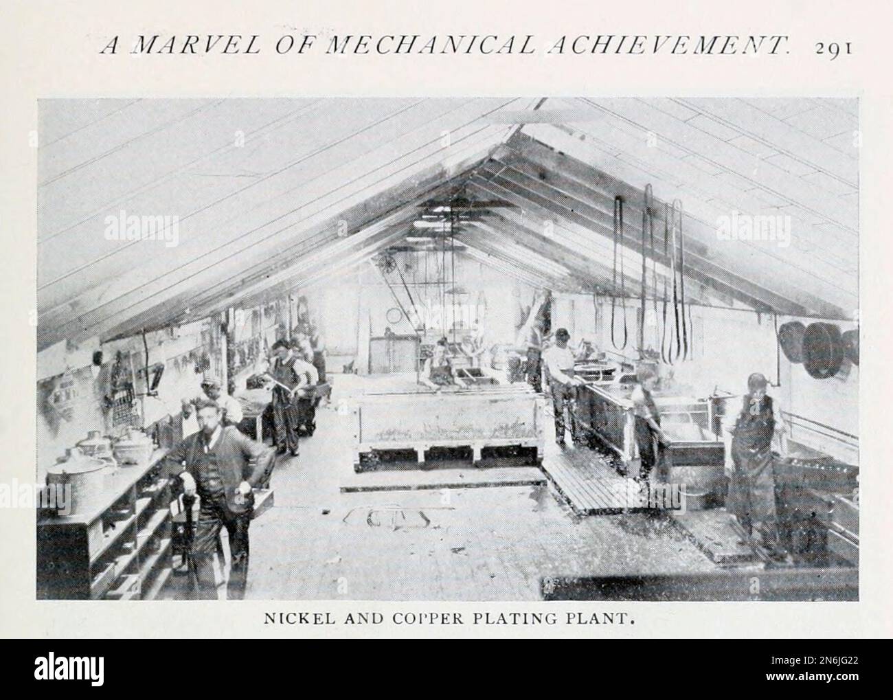 L'usine de placage au nickel et au cuivre de l'article Est UNE MERVEILLE DE RÉALISATION MÉCANIQUE. Par Robert Perkins du magazine Engineering CONSACRÉ AU PROGRÈS INDUSTRIEL Volume IX avril à septembre 1895 NEW YORK The Engineering Magazine Co Banque D'Images