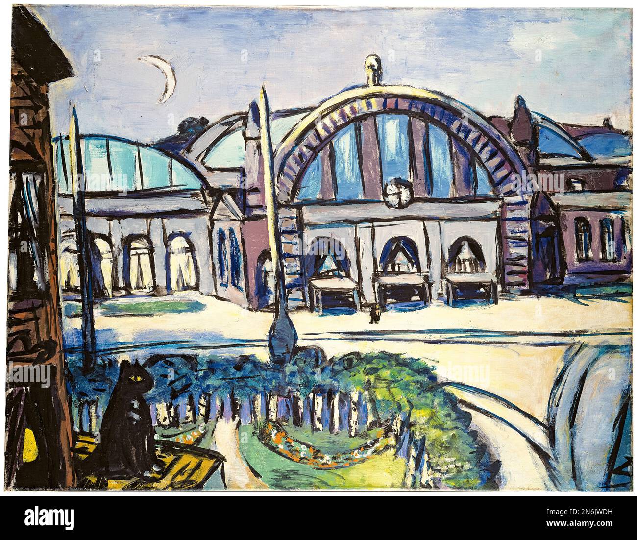 Gare centrale de Francfort, peinture à l'huile sur toile par Max Beckmann, 1943 Banque D'Images