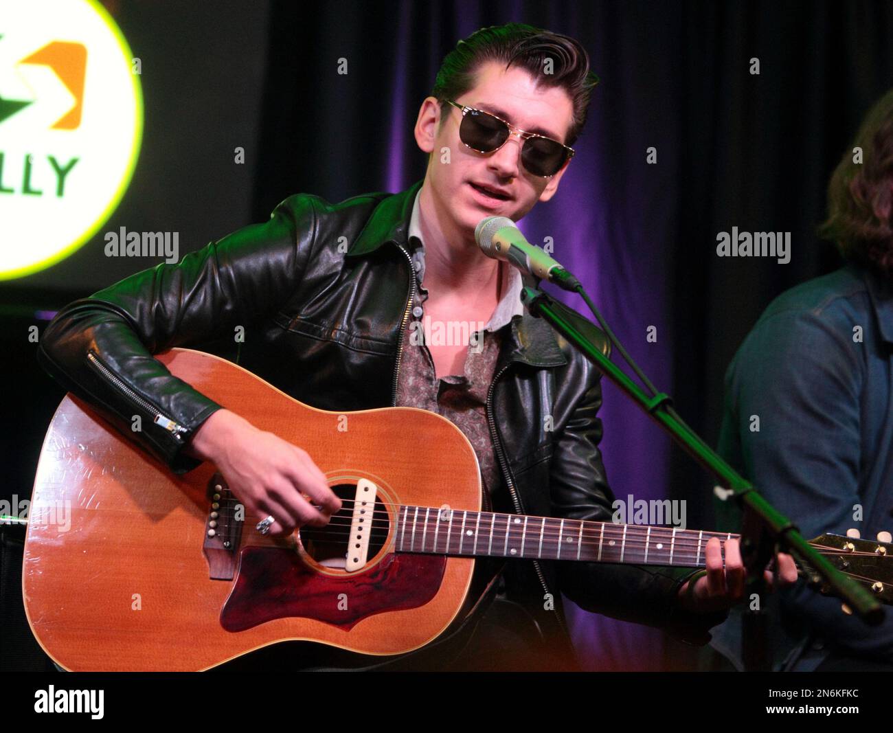 Alex Turner of the English indie rock band Arctic Monkeys visits Radio  104.5 Performance Theater on Wednesday, Sept. 18, 2013, in Philadelphia.  (Photo by Owen Sweeney/Invision/AP Photo Stock - Alamy
