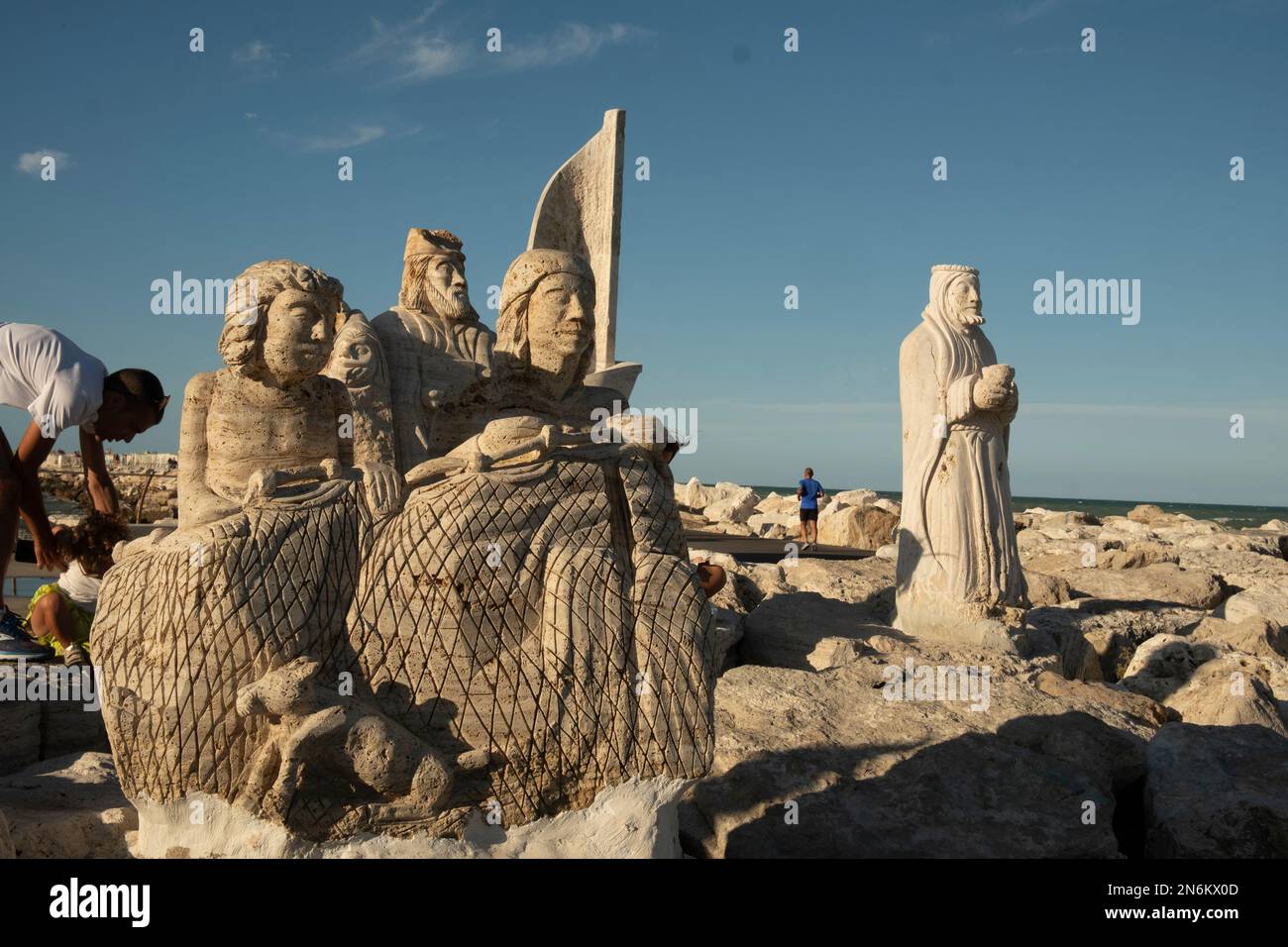 San Benedetto del Tronto, 1 juin 2022. Œuvres d'art sur la jetée sud de San Benedetto del Tronto Banque D'Images