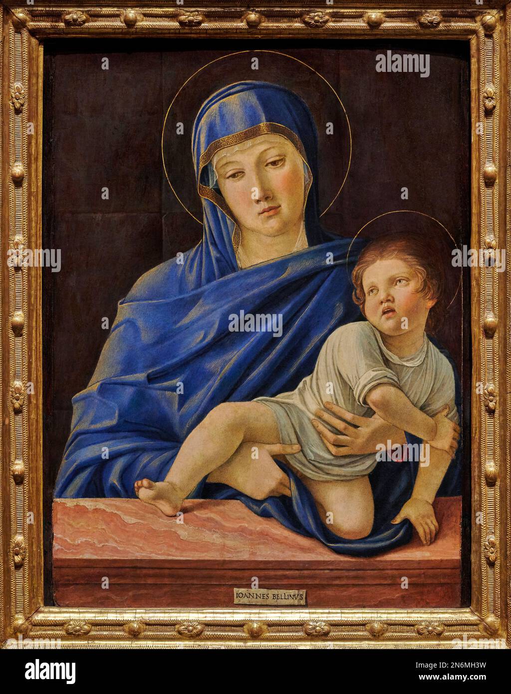 Madonna col Bambino - tempera e olio su tavola - Giovanni Bellini - 1476 - Bergame, Accademia Carrara Banque D'Images