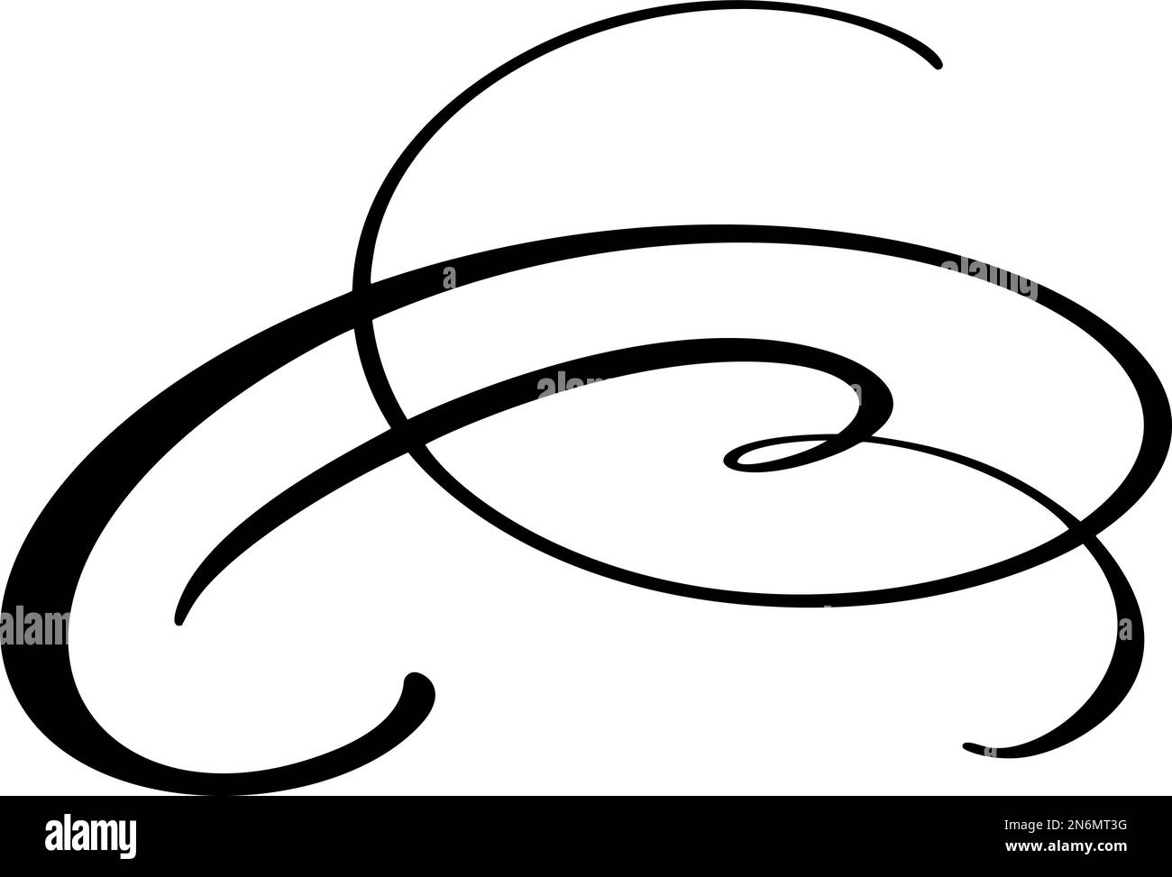 Décoration à motif volutes vintage et festonné fesligraphique. Illustration du livre, de la carte de vœux, de l'invitation à un mariage, de la Saint-Valentin Illustration de Vecteur