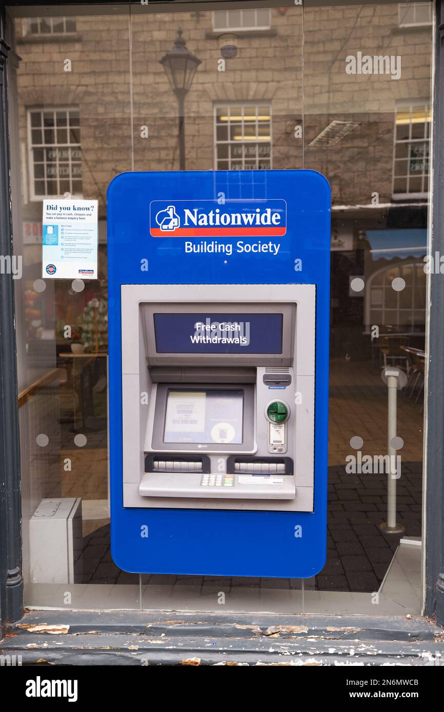 Distributeur automatique de billets, distributeur automatique de billets, mur d'ions de trous, distributeur de billets Banque D'Images