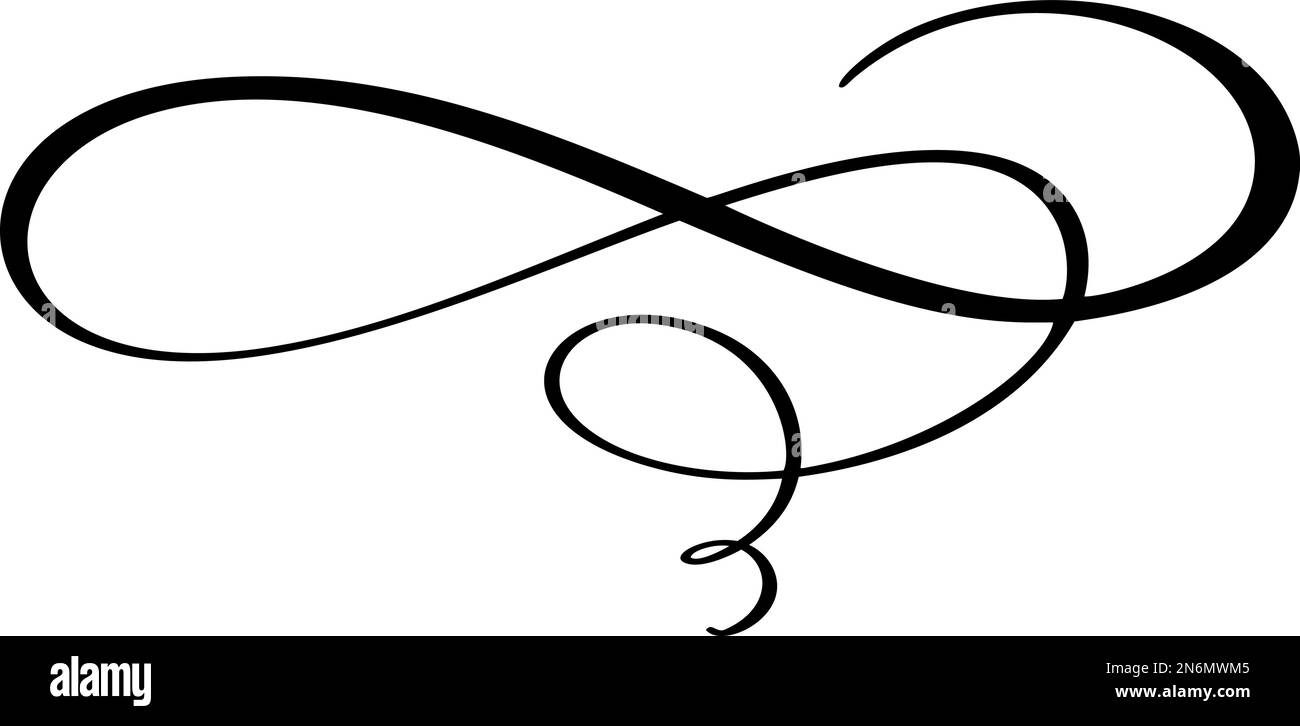 Décoration à motif volutes vintage et festonné fesligraphique. Illustration du livre, de la carte de vœux, de l'invitation à un mariage, de la Saint-Valentin Illustration de Vecteur