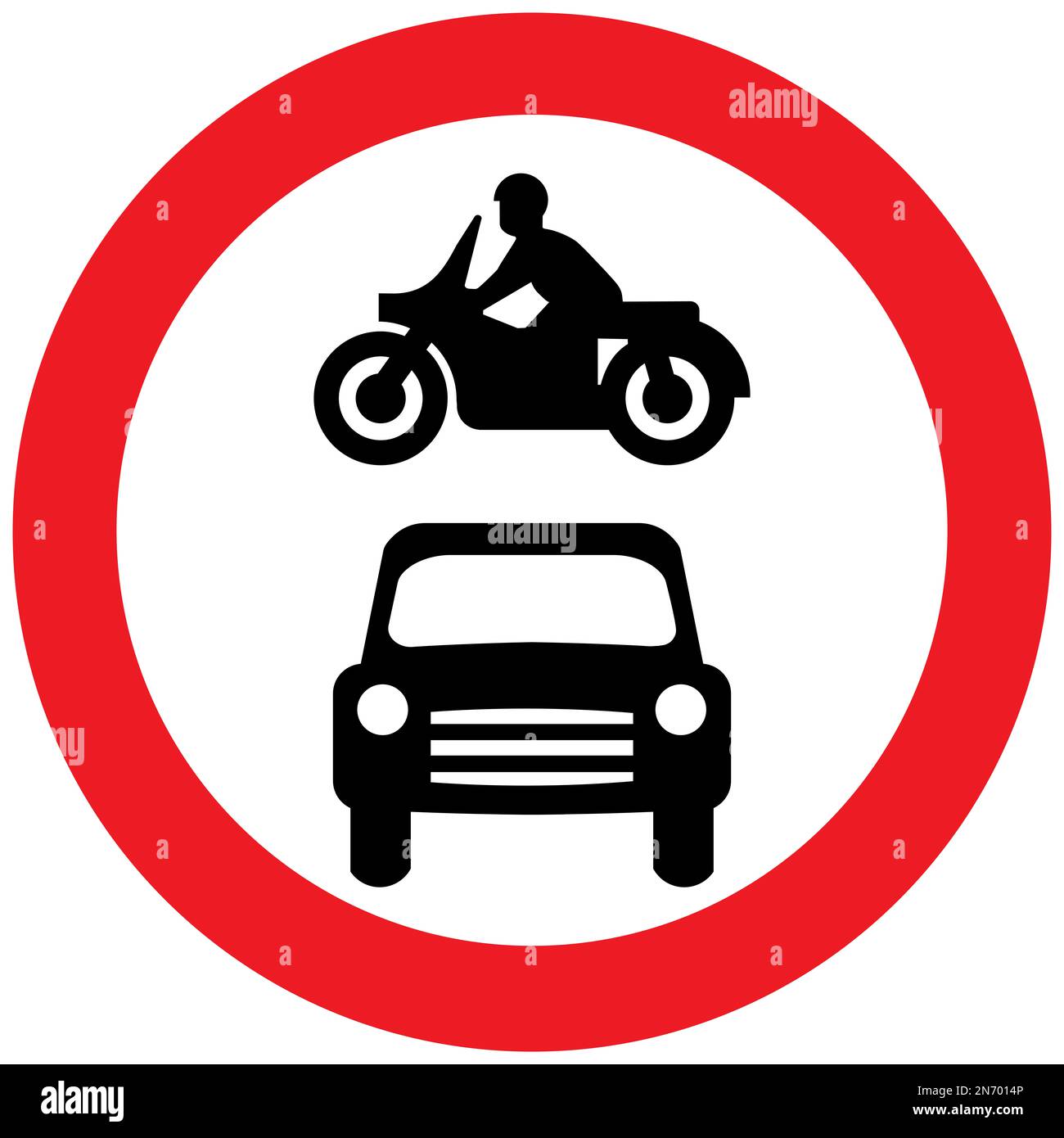 Signalisation routière britannique interdite pour les véhicules automobiles Banque D'Images