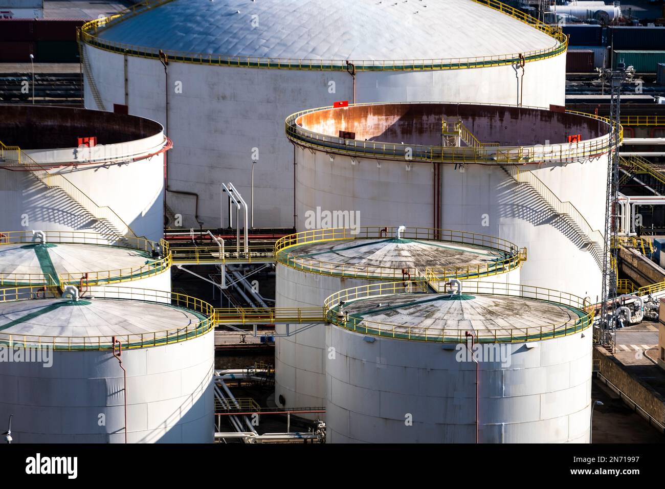 vue aérienne d'une zone industrielle Banque D'Images