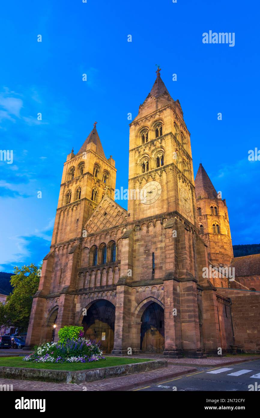 Guebwiller (Gebweiler), St. Église du léger en Alsace (Elssass), Haut-Rhin (Oberelsss), France Banque D'Images