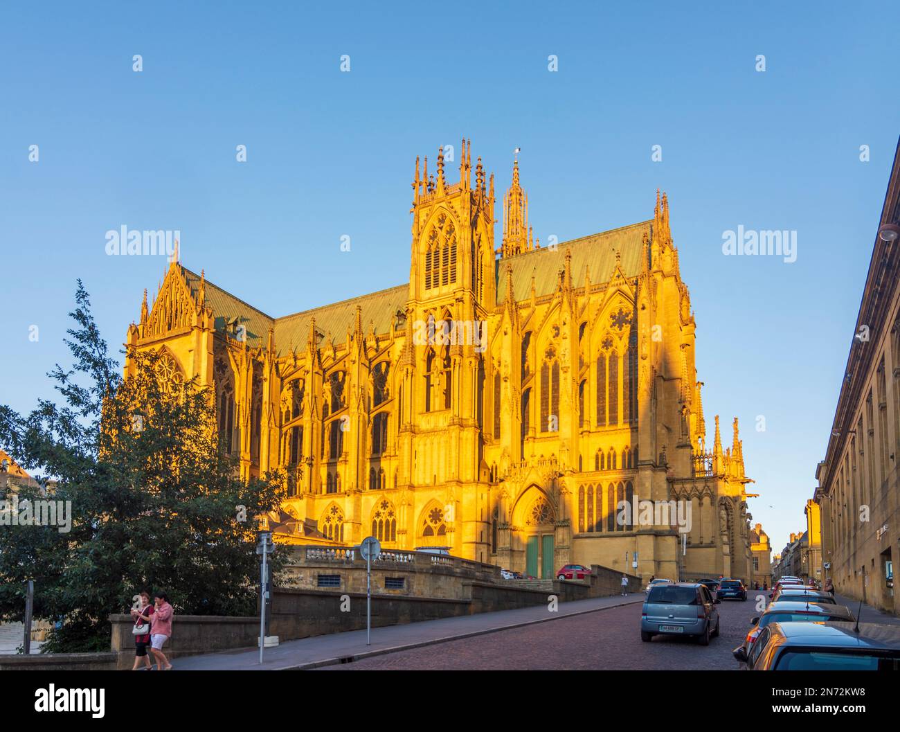 Metz, Cathédrale Saint-Etienne (Cathédrale Saint-Étienne) en Lorraine (Lothringen), Moselle (Moselle), France Banque D'Images