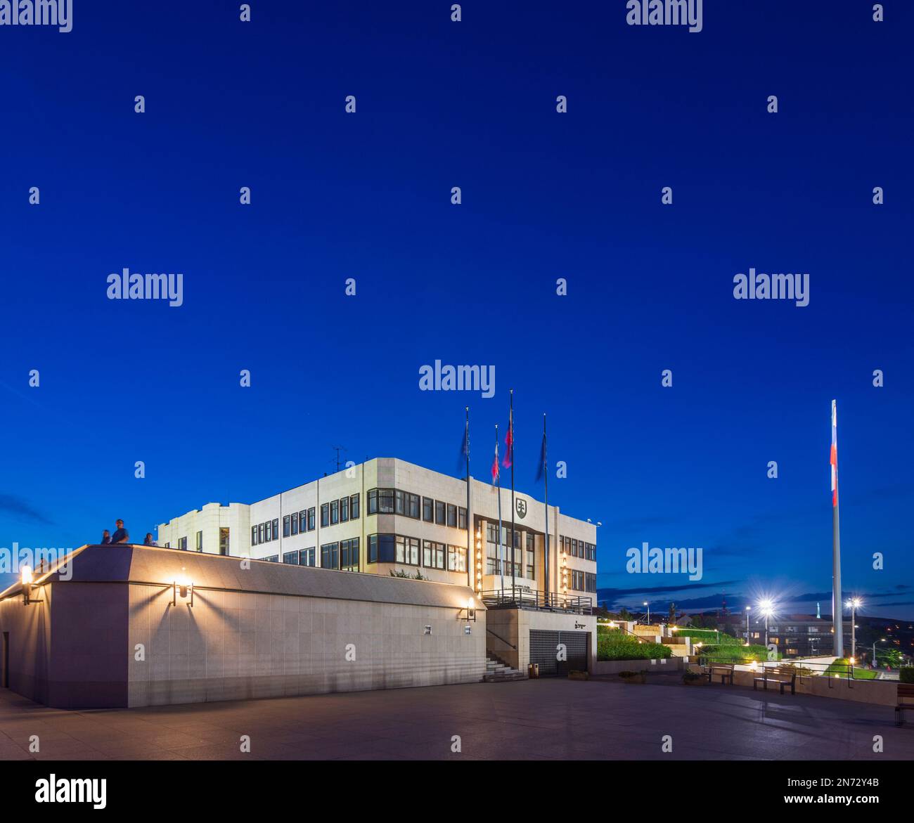 Bratislava (Pressburg), bâtiment du Conseil national de la République slovaque en Slovaquie Banque D'Images