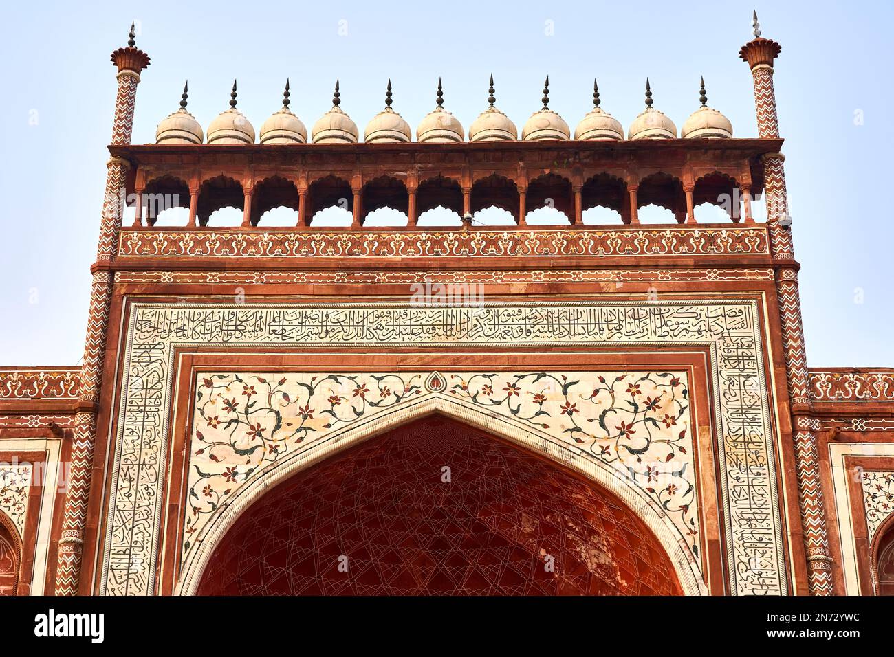 Grande porte Taj Mahal Inde Banque D'Images