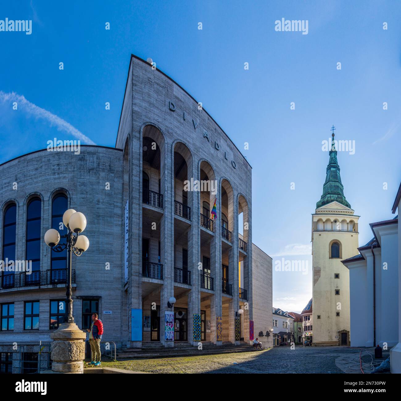 Zilina (Sillein, Silein), Théâtre municipal, Tour Burian en Slovaquie Banque D'Images