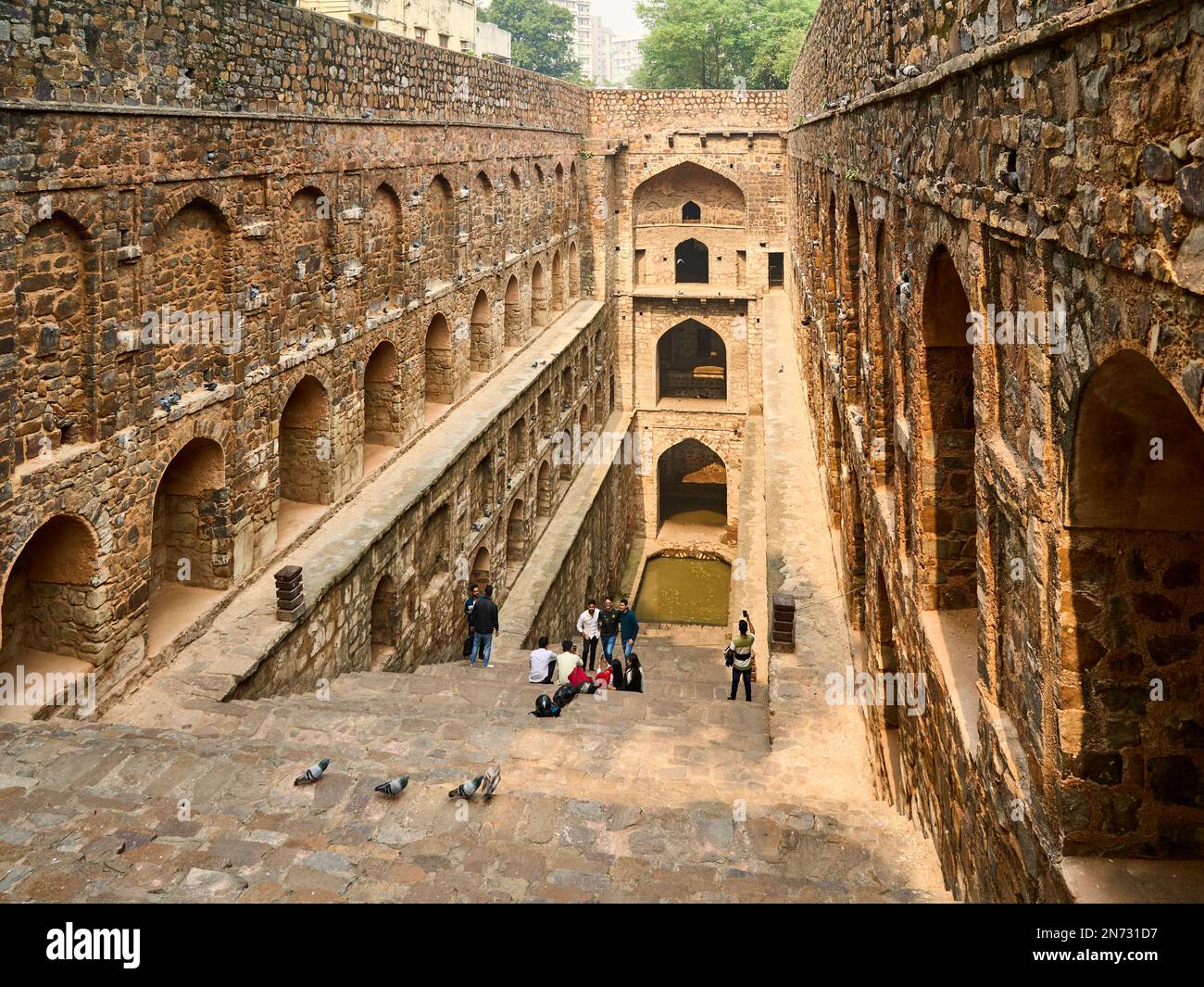 Agrasen Ki Baoli Stepwell Delhi Banque D'Images