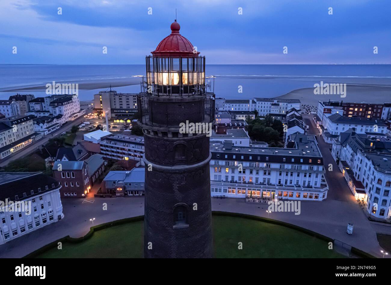 Nouveau phare, île de Borkum Banque D'Images