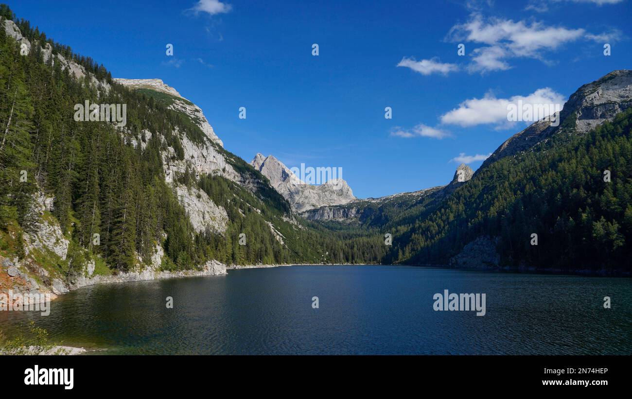 Autriche, province de Salzbourg, Weißbach BEI Lofer, réserve naturelle de Kalkhochalpen, réservoir de Dießbach Banque D'Images Autriche, province de Salzbourg, Weißbach BEI Lofer, réserve naturelle de Kalkhochalpen, réservoir de Dießbach Banque D'Images