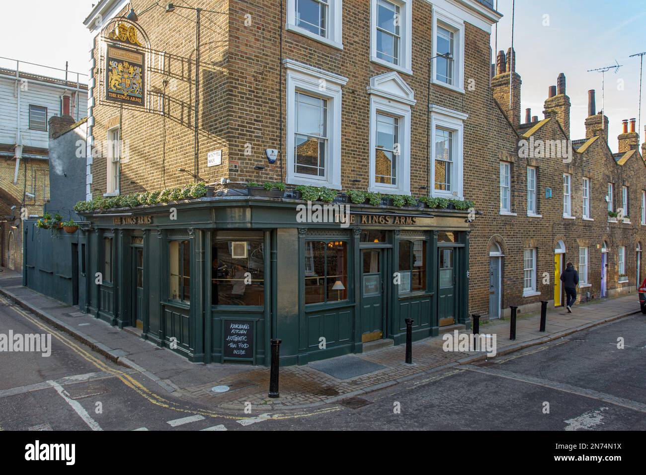 Extérieur du pub Kings Arms à Roupell Street, Londres, Royaume-Uni. Banque D'Images
