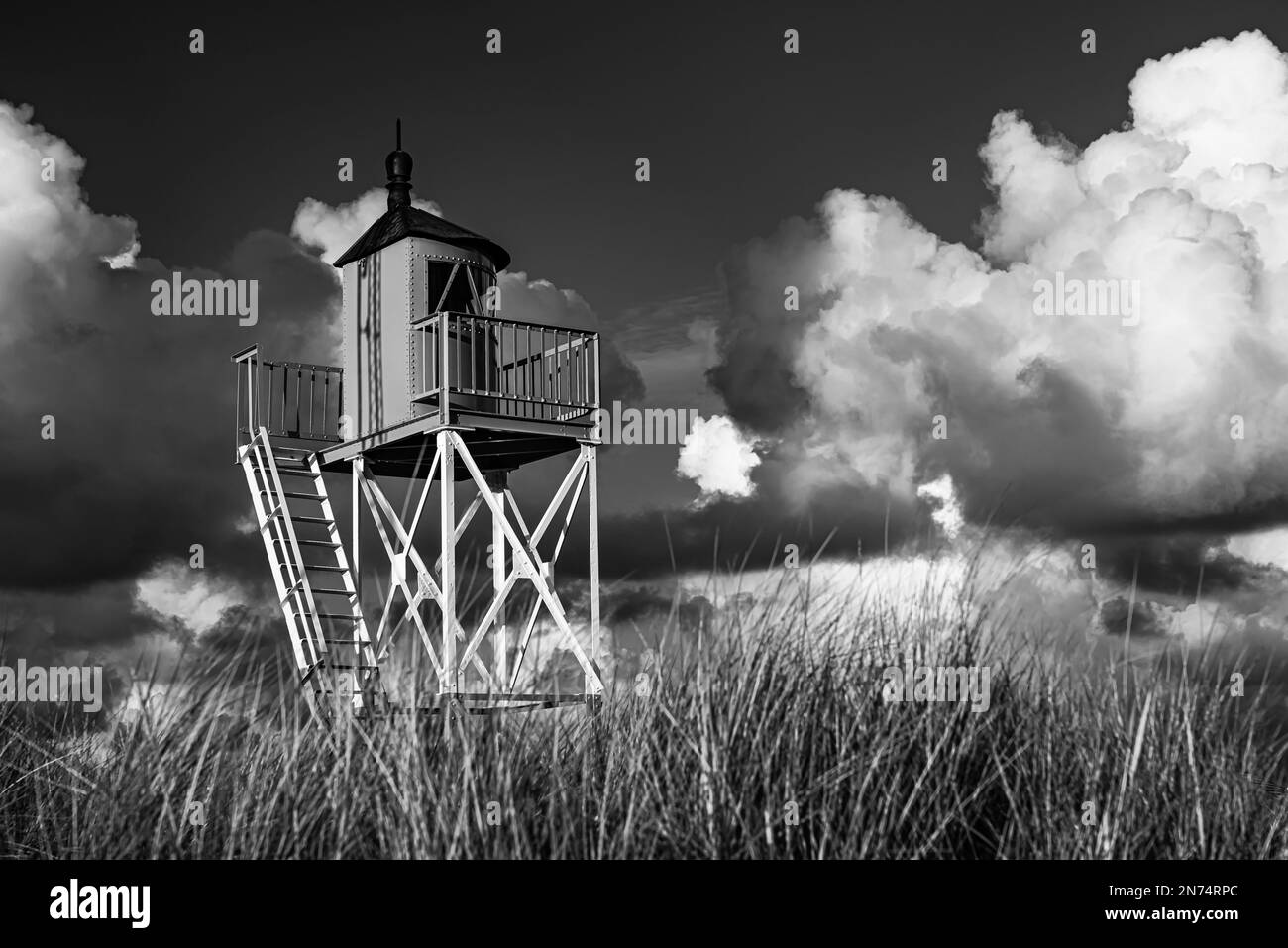 Feu de croisement, île de Borkum Banque D'Images