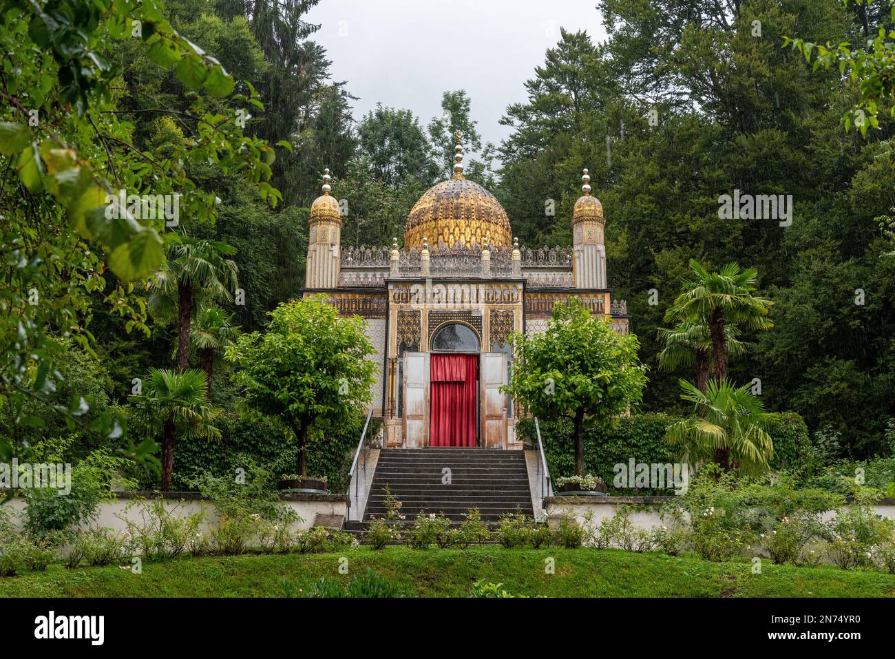 Pavillon mauresque au parc du palais Linderhof en Bavière, Allemagne Banque D'Images