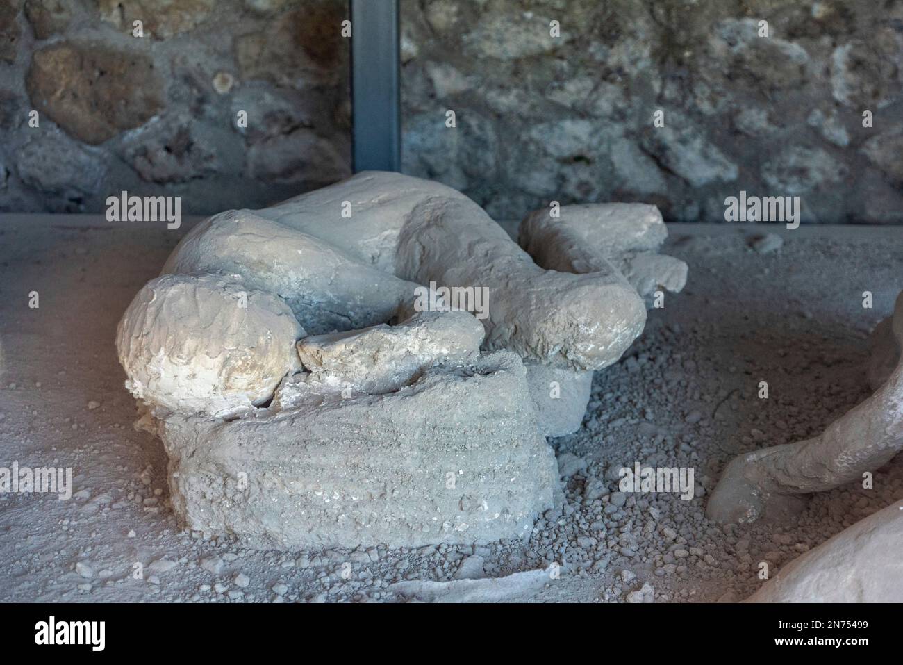 Pompéi, Italie, les habitants de Pompeiian ont pétrifié dans leur dernière situation de vie, le sud de l'Italie Banque D'Images