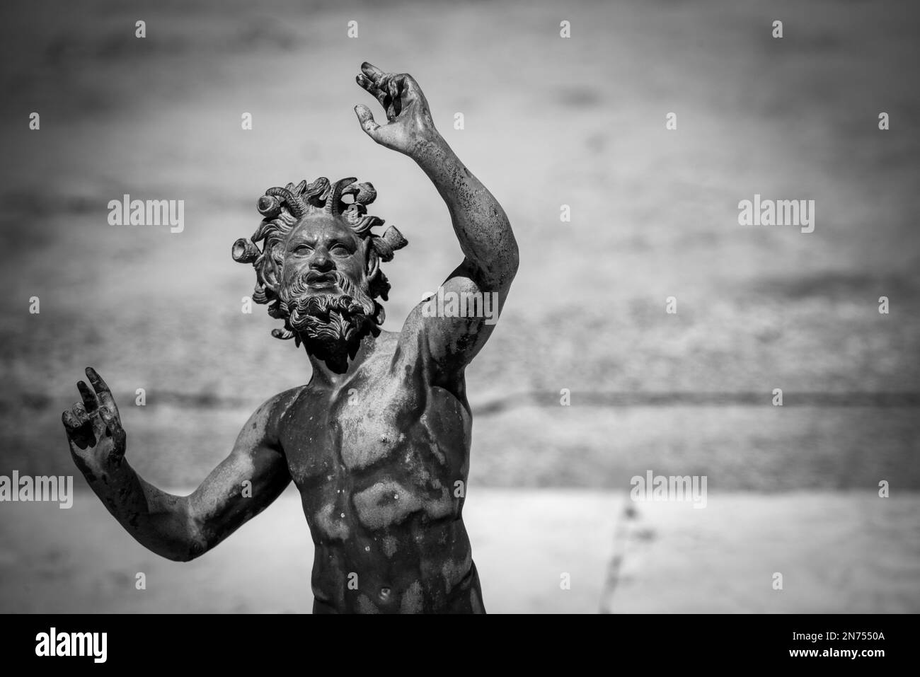 Le célèbre faun dansant dans la maison de Pompeian du faun, dans le sud de l'Italie Banque D'Images