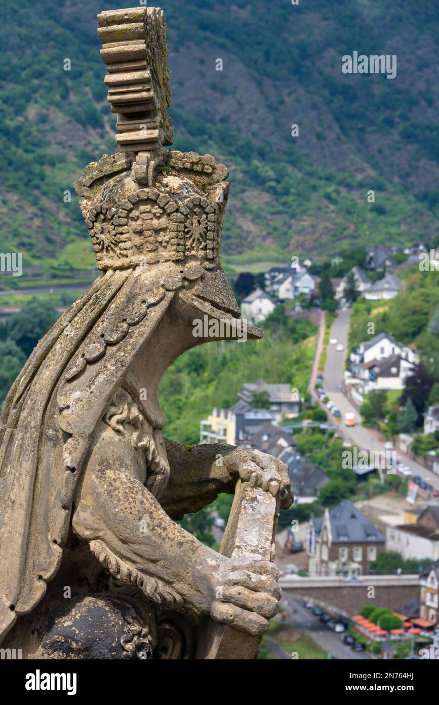 Allemagne, Rhénanie-Palatinat, Cochem-Zell Moselle, Cochem, plus petite ville de comté d'Allemagne Banque D'Images