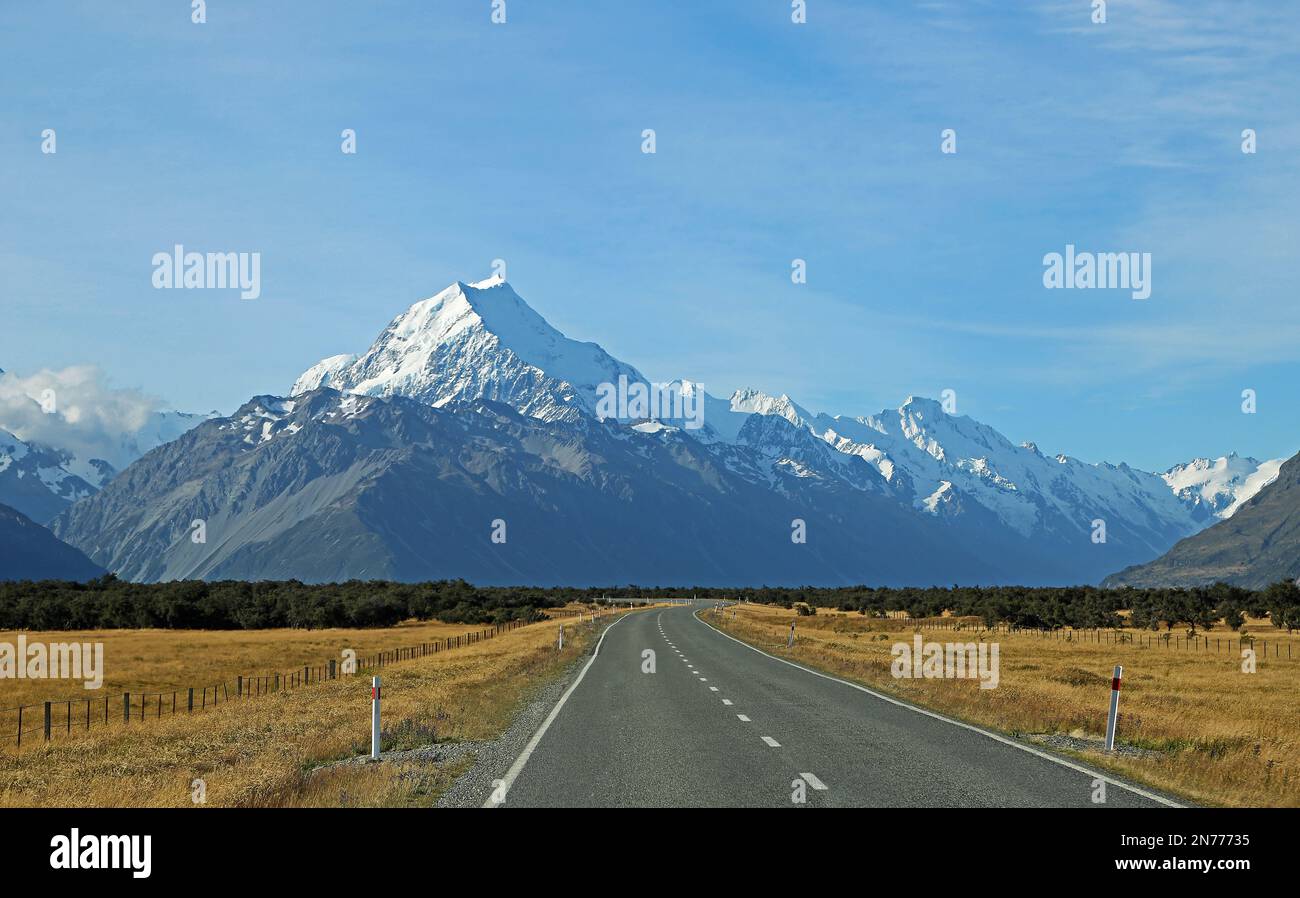 Gamme MT Cook, parc national d'Aoraki, Nouvelle-Zélande Banque D'Images