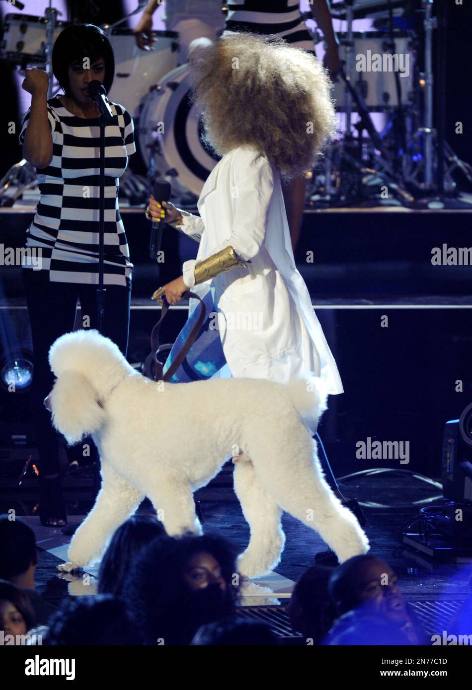 Erykah Badu performs at the BET Awards at the Nokia Theatre on Sunday, June 30, 2013, in Los Angeles. (Photo by Frank Micelotta/Invision/AP) Banque D'Images