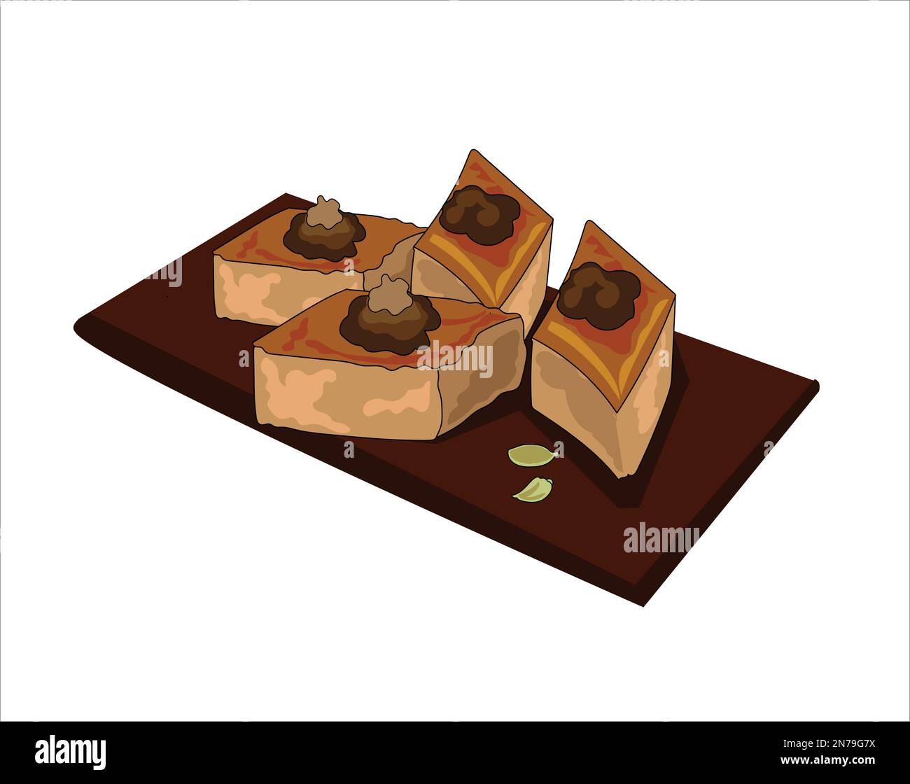 illustration du vecteur baklava sur fond blanc Illustration de Vecteur