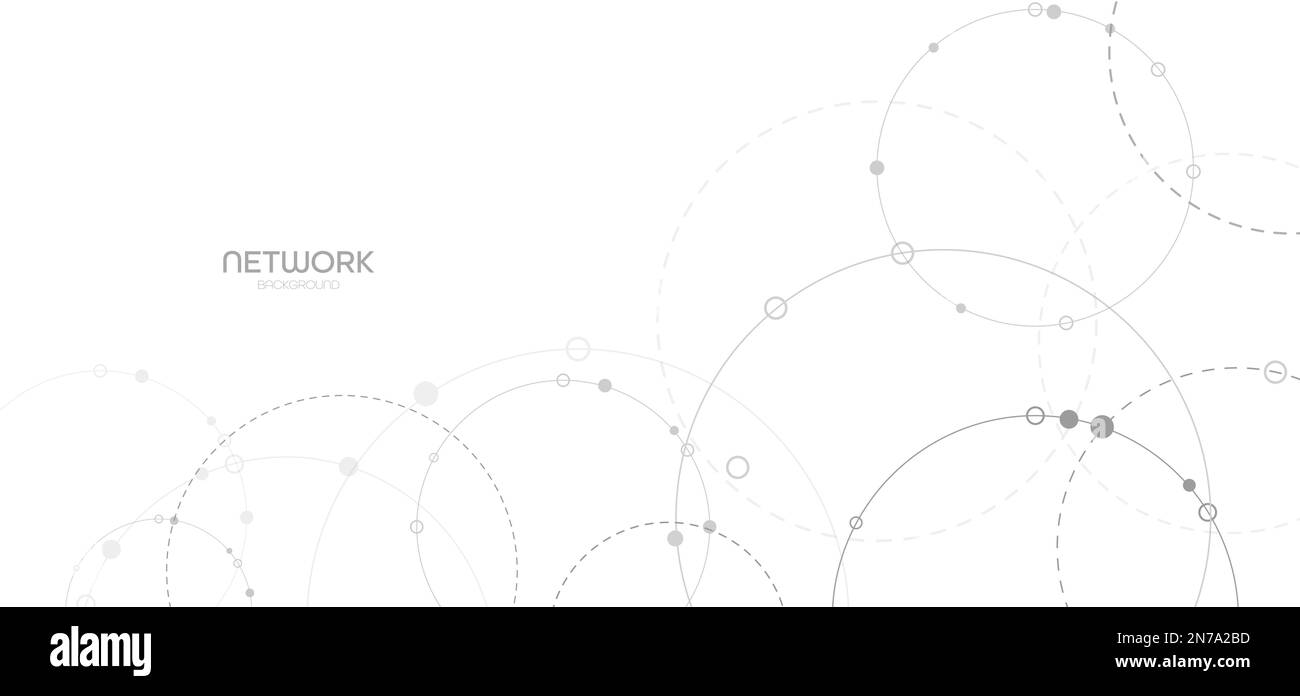 Arrière-plan du réseau. Connexions avec des icônes de points, de lignes et de personnes. Fond de la technologie Vector Illustration de Vecteur