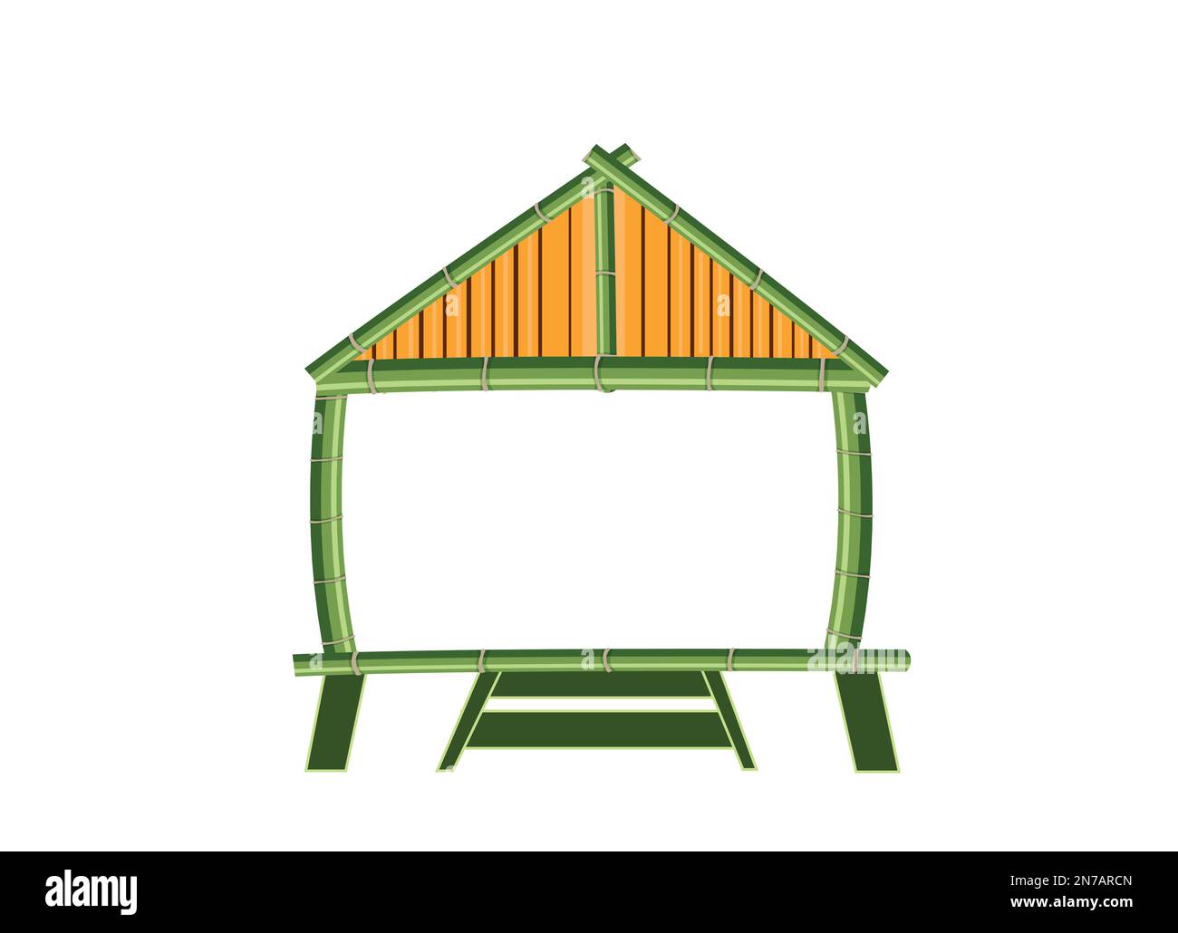 Logo d'illustration de vecteur Bamboo Hut Illustration de Vecteur