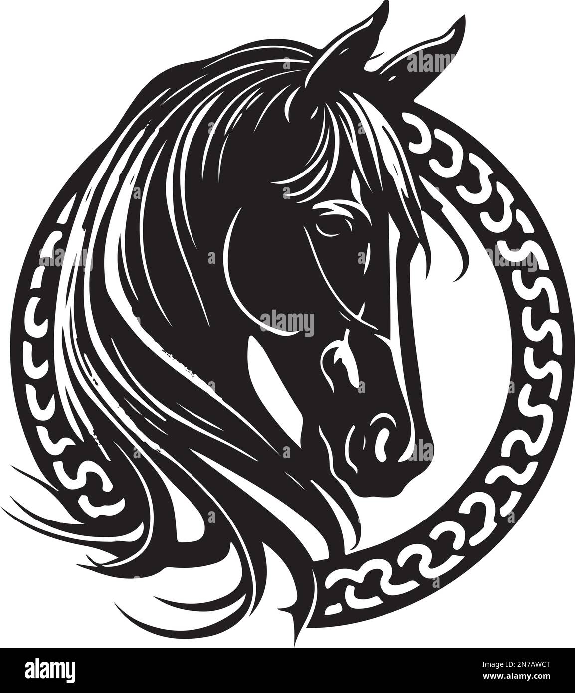 Tête de cheval aquarelle Vector Illustration | Vecteur Premium généré à base d'IA