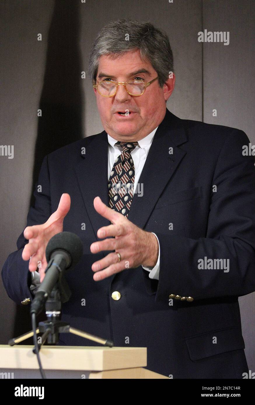 Alaska Attorney General Michael Geraghty speaks during a news conference on Thursday, June 6
