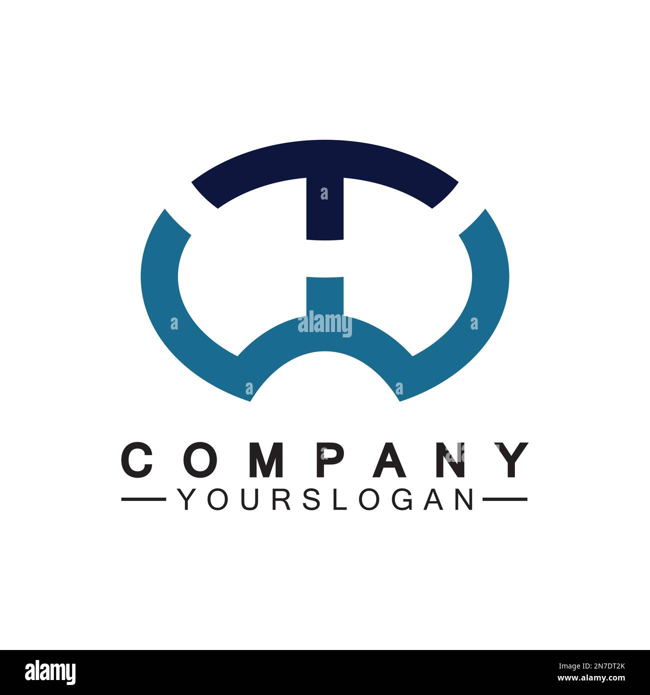 Lettre initiale avec logo ou tw logo vector modèle de conception Illustration de Vecteur