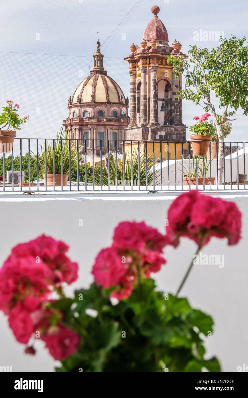 San Miguel de Allende Guanajuato Mexique, Historico Centre historique central Zona Centro, Casa de Cultura Citibanamex Casa del Mayorazgo de la Canal, toit Banque D'Images