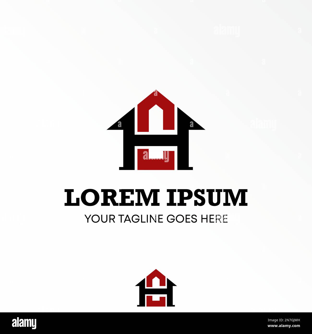 Lettre ou mot CH police comme Home ou maison image graphique icône logo design abstrait concept vecteur stock. utilisé comme symbole associé à la propriété initiale Illustration de Vecteur