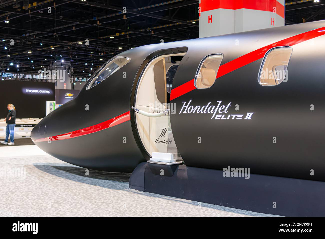 Chicago, il, Etats-Unis - 9 février 2023 : Honda Jet Elite 2 présenté au salon de l'auto de Chicago 2023. Banque D'Images