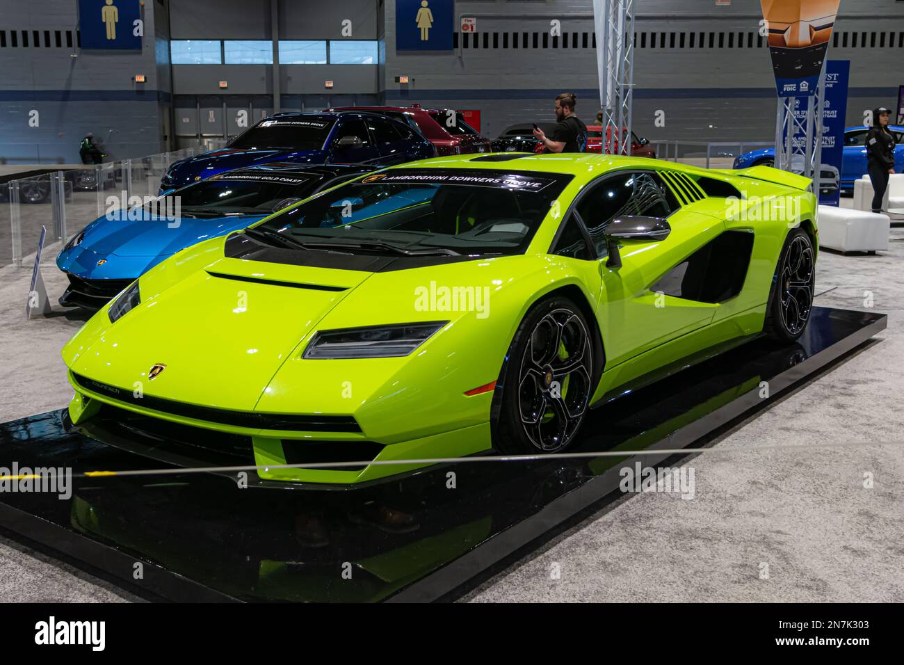 Chicago, il, Etats-Unis - 9 février 2023 : 2022 Lamborghini Countach LPI 800-4 au salon de l'auto de Chicago 2023. Banque D'Images