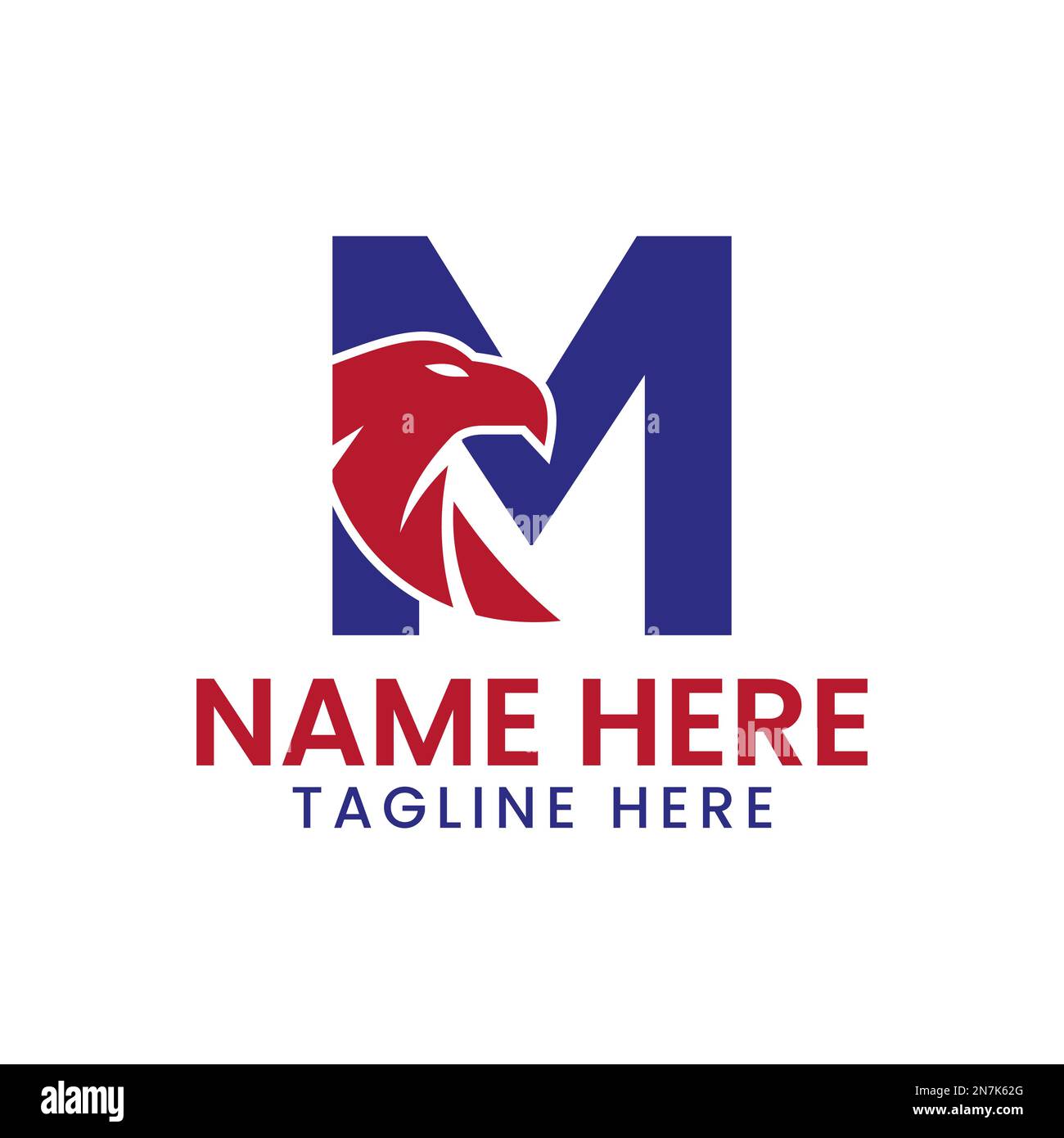 Modèle de scénario de logo Eagle de Letter M. Illustration de Vecteur