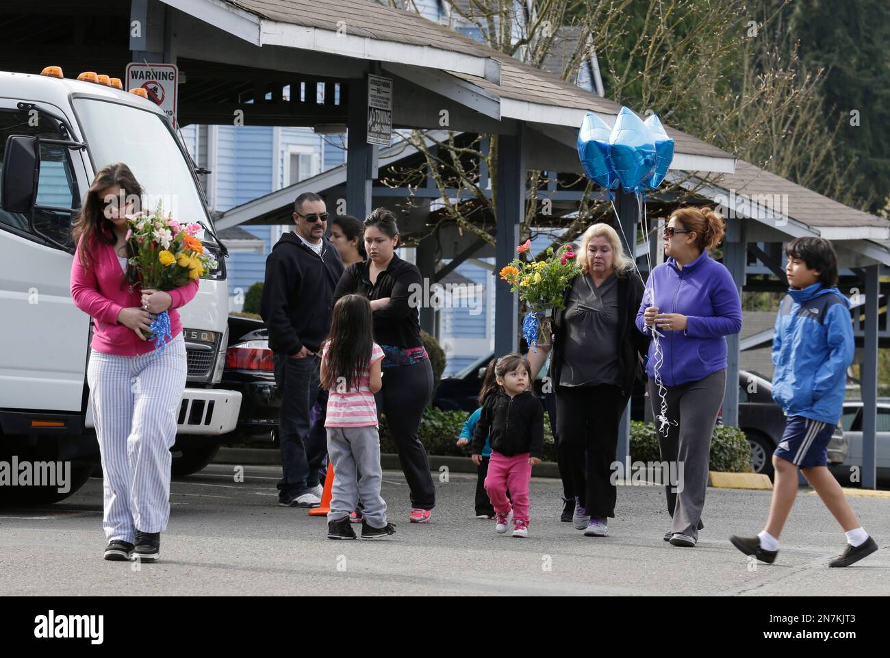 A group of people, including Sylvia Valdovinos, third from right, the