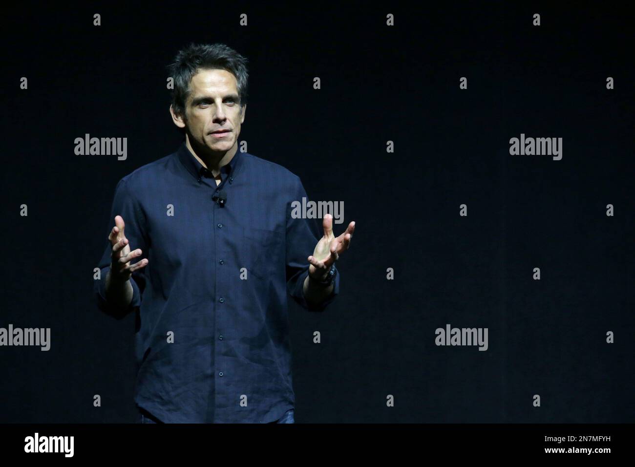Ben Stiller, cast member in the upcoming film "The Secret Life of Walter Mitty" attends the CinemaCon 2013's Twentieth Century Fox Presentation at Caesars Palace on Thursday, April 18, 2013 in Las Vegas. (Photo by Eric Charbonneau/Invision/AP Images) Banque D'Images
