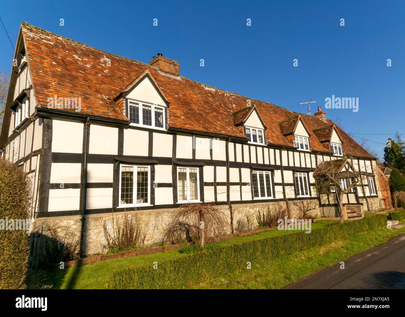 Bâtiment historique classé à pans de bois, The Old House, West Lavington, Wiltshire, Angleterre, ROYAUME-UNI Banque D'Images