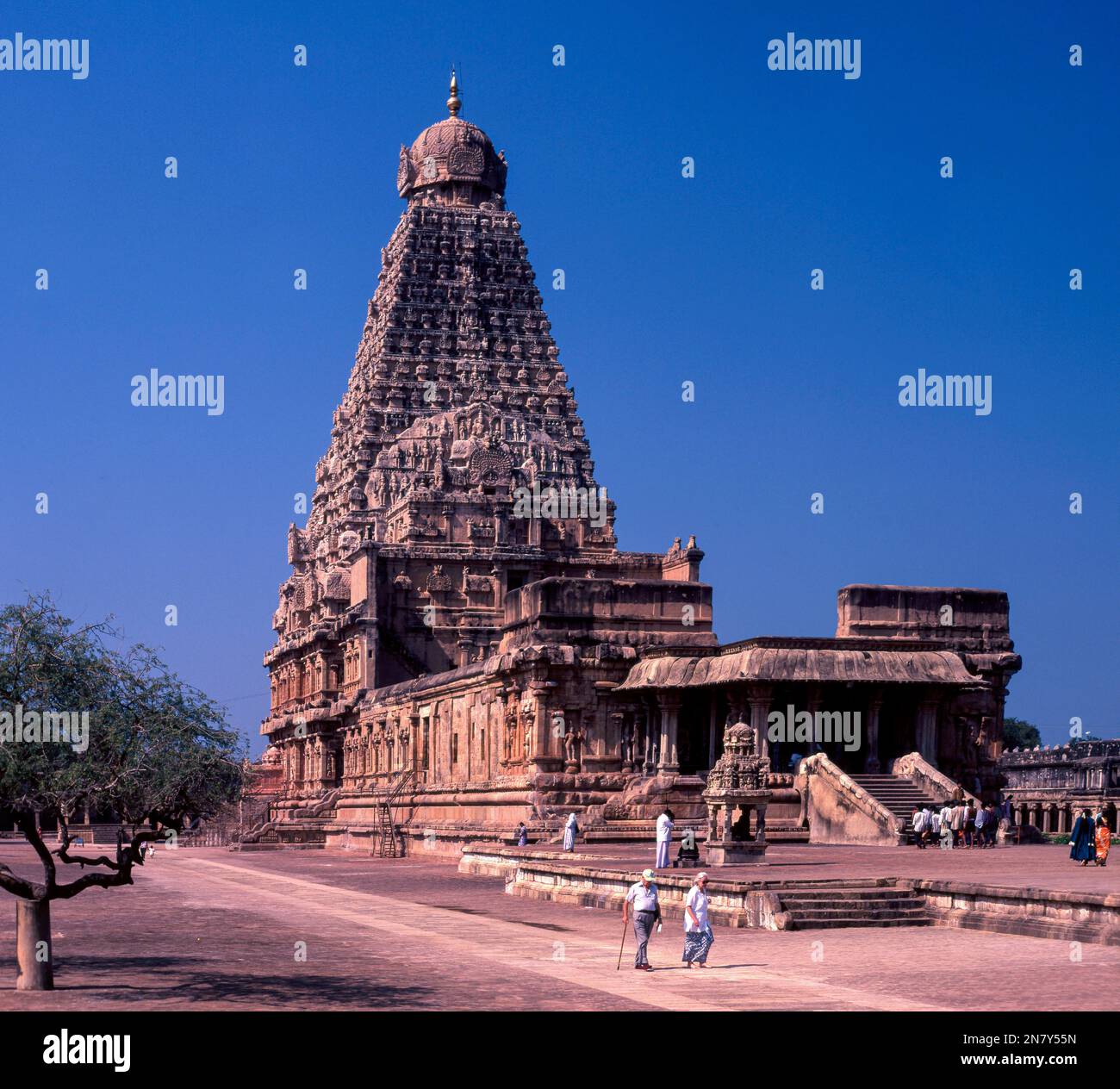 Temple de Brahadeeswara de 10th siècles ou Grand temple à Thanjavur ou Tanjore, Tamil Nadu, Inde, Asie Banque D'Images