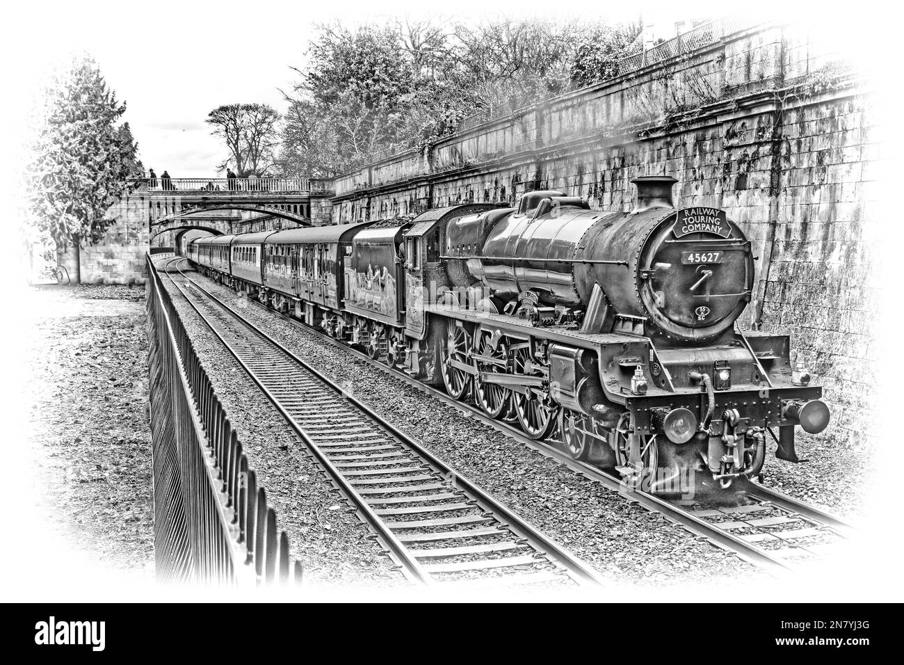 Train à vapeur Galatea à Sydeney Gardens Bath Banque D'Images
