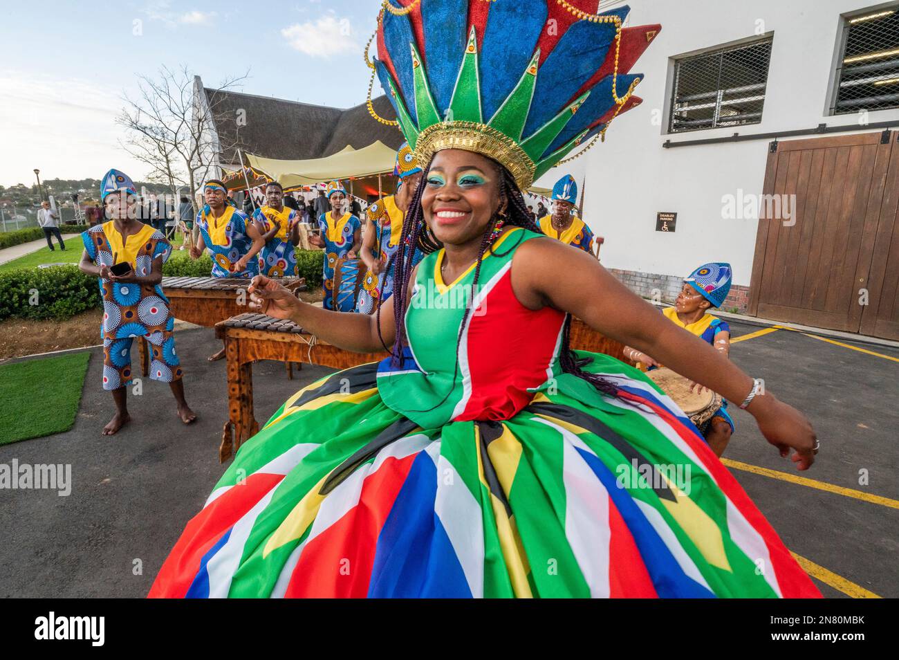 Ikamva Marimba Band, Stellenbosch, Western Cape, Afrique du Sud Banque D'Images