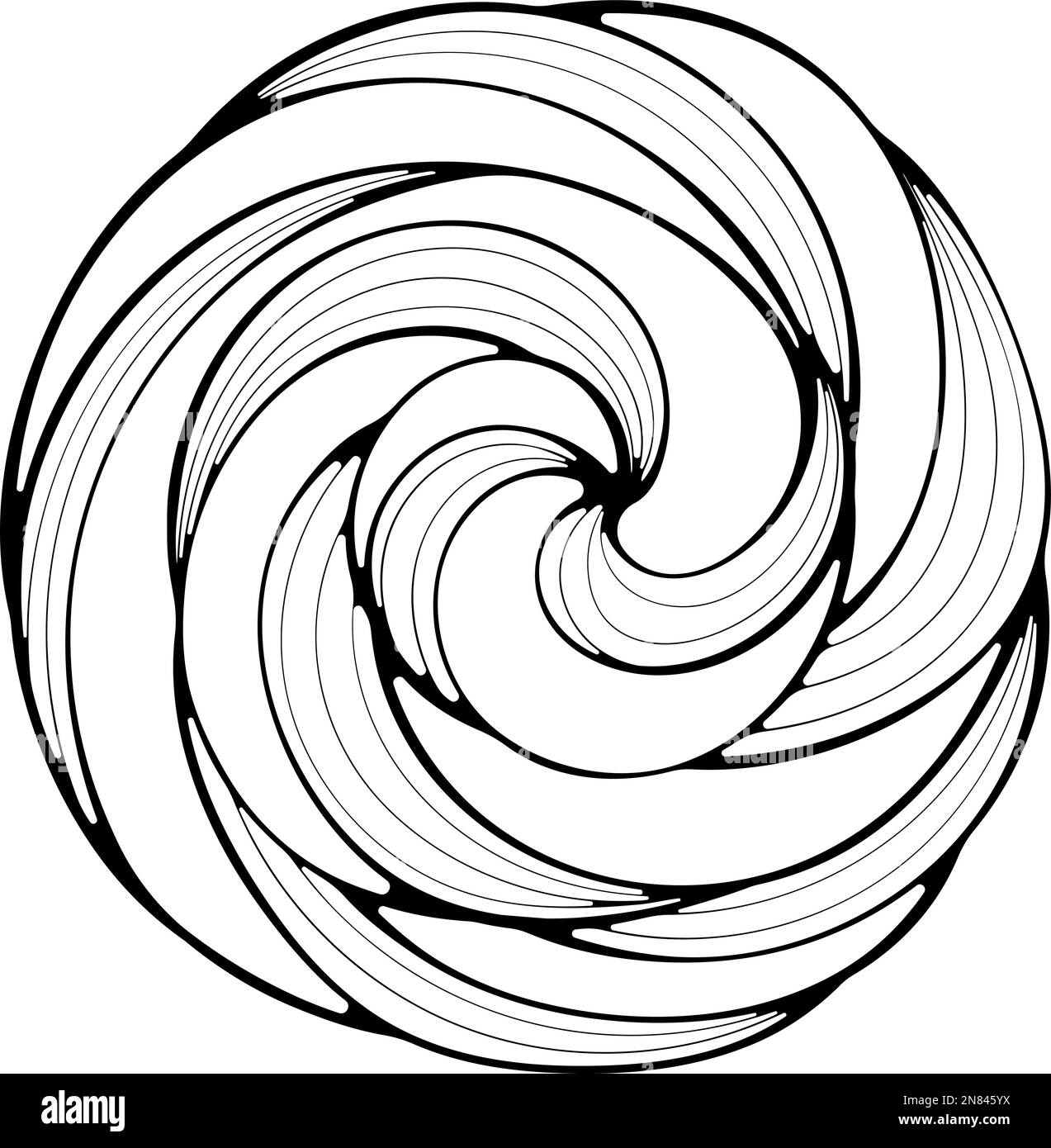 Décoration de haut en spirale meringue Illustration de Vecteur